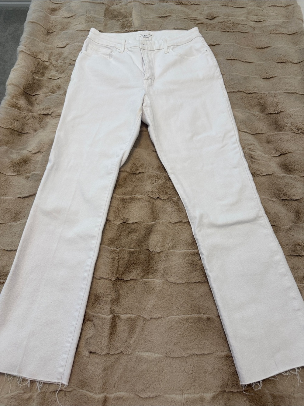 Good American White Women's Straight-Leg Jeans - Classic Clean Look